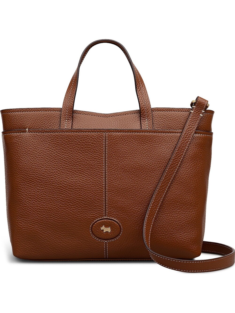 Radley London Brown Leather Tote Shoulder Bag with Crossbody Strap